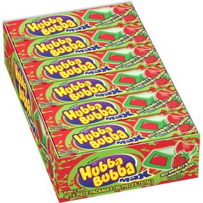 Hubba Bubba Gum (18 Pack) Max Bubble Gum Strawberry Watermelon 허바 부바 껌(18팩) 맥스 버블 껌 딸기 수박 맛 츄잉 껌 5