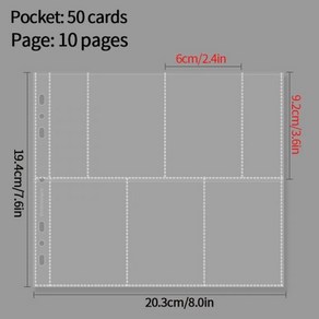 13칸 바인더 대형 사진 아이돌 포토카드 앨범 494287, 10개 pages 5pocket