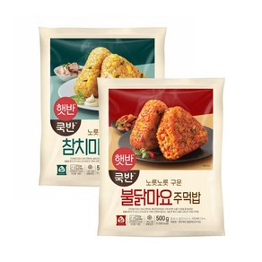 CJ제일제당 햇반 쿡반 냉동 불닭마요주먹밥 500g +참치마요주먹밥 500g 1개