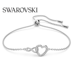 Swarovski 스와로브스키 정품 인피니티 팔찌 무한화심 화이트 로듐 도금 5524421