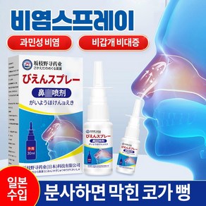 [일본기술] 알레르기 비염 코막힘 재채기 코 가려움증 천연식물유래 Y007, 2개, 30ml