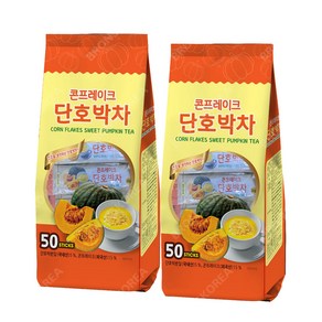 지노 콘프레이크 단호박차 50T X 2개(100T) 일회용 콘플레이크, 50개입, 20g, 2개