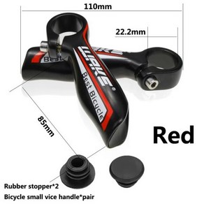 WEST BIKING MTB 자전거 핸들 바 엔드 인체 공학적 22.2mm 야광 나일론 그립 액세서리, [04] A Red