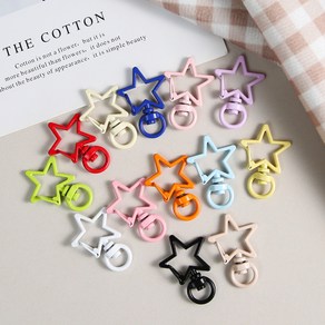 (20p) 열쇠고리 연결고리 20개세트 비즈 스트랩 키링 연결링, 1세트, 별