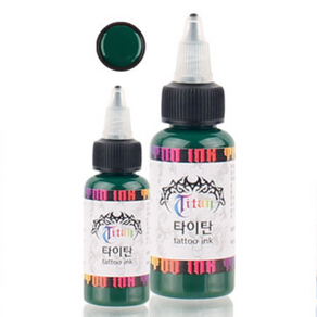 타투잉크-Geen 4 Colo 1oz Ink-문신-타이탄 그린칼라 4종류, 민트그린, 1개