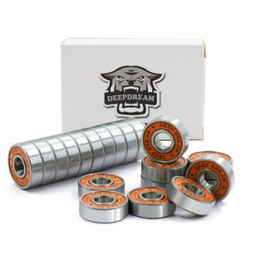 프리미엄 20Pcs 608s 베어링 스케이트보드 ABEC 크롬 스틸 볼 롱보드 8x22x7mm 쿼드 스케이트 이중 고무 밀폐 미니어처 딥 그루브, Oange, 20개