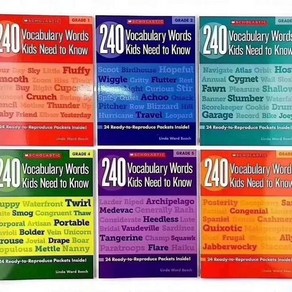 1-6 books 240 Vocabulay Wods Kids Need to Know 어린이가 알아야 할 240가지 6종세트