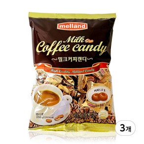 [멜랜드] 밀크커피맛 캔디, 250g, 3개