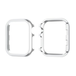 사라밴드 애플워치 호환 스틸 베젤링 케이스, 애플워치 [44mm], 실버