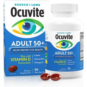 Ocuvite 50세이상 눈 건강 루테인 지아잔틴 오메가3 비타민D 복합 90소프트젤, 90정, 1개