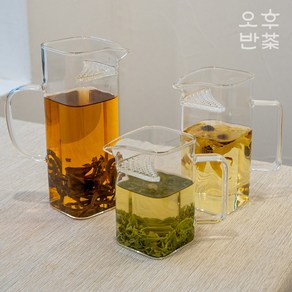 오후반차 초승달 공도배 숙우 내열 유리 티포트, 1개, 400ml, 내열유리