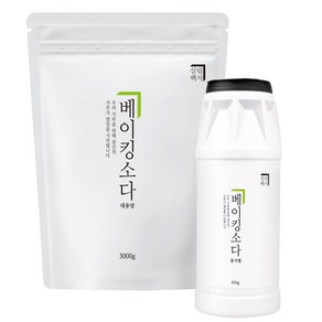 살림백서 대용량 베이킹소다 용기450g + 베이킹소다리필 3kg 세트, 1세트, 3.45kg