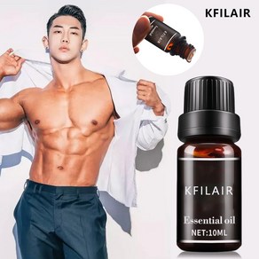 KFILAIR 남자 마사지 오일 천연 성분으로 강화된 장시간 효과 운동 후 피로 회복과 비밀 포장 배송, 1개, 10ml