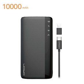 드리온 올인원 보조배터리 10000mAh C타입+5핀+8핀 젠더 포함