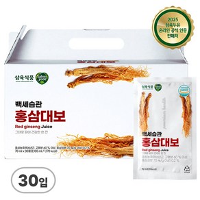 삼육 백세습관 홍삼대보 홍삼음료 30p, 1박스, 2100ml