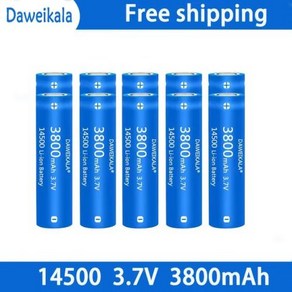 14500 대용량 리튬 이온 배터리 전동 칫솔 면도기 이발사용 충전식 배터리 3.7V 3800mAh, 4개