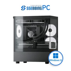 [쌔삥PC] 게이밍 컴퓨터 데스크탑 조립PC 어항케이스 인텔 AMD, SG-05번, WIN11 Home, 1TB, 32GB, 블랙