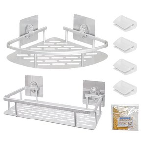 브리사 접착식 무타공 트윈 욕실선반