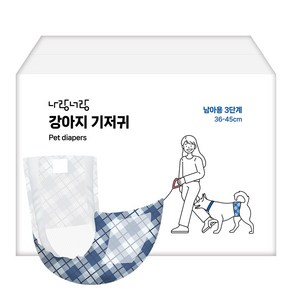 나랑너랑 남아용 강아지 기저귀, 중형, 1개, 100개입