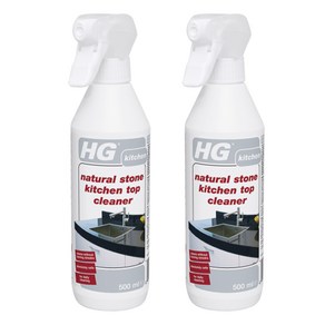 HG 주방 대리석 클리너 1+1 인조대리석 천연대리석 청소 얼룩제거 광택 세정제, 500ml, 2개