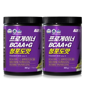 프로게이너 bcaa+g 청포도맛 300g+300g 아미노산 BCAA 글루타민 보충제, 300g, 1개