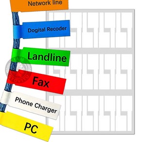 케이블 라벨 스티커 라벨지 A4 사이즈 1+1, 화이트, 1