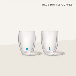 [공식] 블루보틀 더블월 써모 글라스 세트 12oz (350ml) Blue Bottle Double-Walled Themo Glasses, 1개