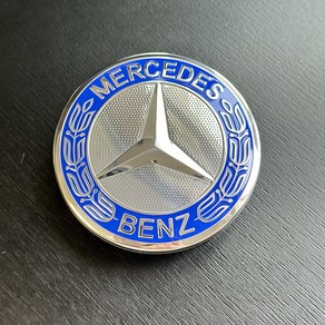 BENZ 벤츠 휠캡 실버블루 라이트블루 75mm 클립형 1대분 4개세트, 4개