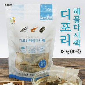 석하 디포리해물다시팩 180g 10팩 국물요리 천연조미료 청솔마켓, 1개