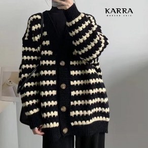 KARRA (77까지)배색믹스짜임가디건_A3F1489