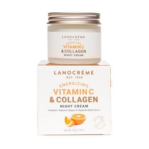 뉴질랜드 라노크림 Lanoceme Night Ceam 에너자이징 비타민C & 콜라겐 나이트 크림, 1개, 50g