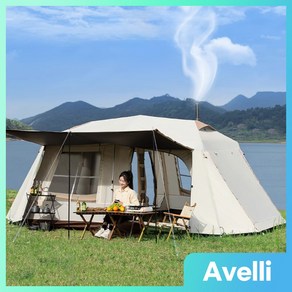 Avelli 원터치 자동 텐트 대형 캠핑 그늘막 텐트, 3.굴뚝형 S사이즈