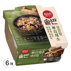 햇반 솥반 뿌리채소 영양밥, 200g, 6개