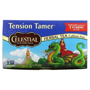 Celestial Seasonings 허벌 티 텐션 테이머 카페인 프리 티백 20 개입 1.5 온즈 (43 g) 2팩