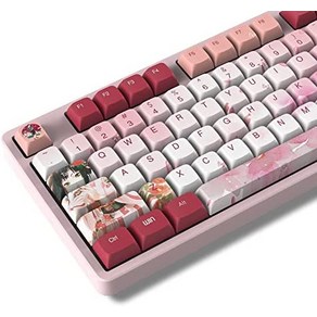 Anime Keycaps XDA 프로필 DYE-Sub PBT Keycaps 사용자 정의 keycap 세트 Chey Gateon MX 스위치 용 귀여운 키보드 Keycaps 기계식 키보드, Coal Sea 71 Keys