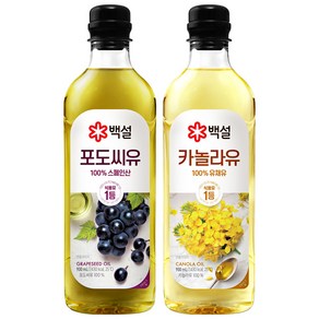 백설 포도씨유 900mlx1개+카놀라유 900mlx1개, 1개, 900ml