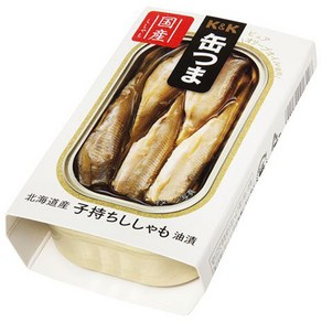 캔에 가득 홋카이도산 알이 가득한 시샤모 통조림 75g, 1개