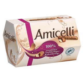 Amicelli 아미첼리 독일 헤이즐넛 크림 밀크 초콜릿 와플 18개입 225g 4팩