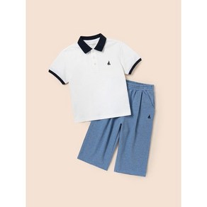 백화점매장판 빈폴키즈 BEANPOLE KIDS 남아 피케 칼라 상하세트 블루 BI5242U09P 쥬니어 키즈 상하 세트