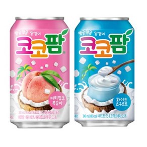 코코팜 화이트 요구르트 340ml 24p + 피치핑크 복숭아 340ml 24p, 1세트