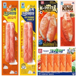 5분마켓 게맛살 기획전 5개상품X3개 크래미 크라비아, 15개, 60g