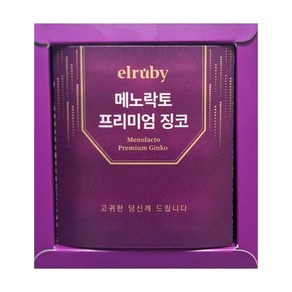 NEW 엘루비 메노락토 프리미엄 징코 450mg x 30캡슐 1박스 CBC 은행나무잎추출물 혈행개선+기억력개선, 1개