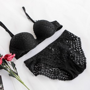 [애프터문] 플라워 레이스 와이어 브라 팬티 속옷 세트 d5020