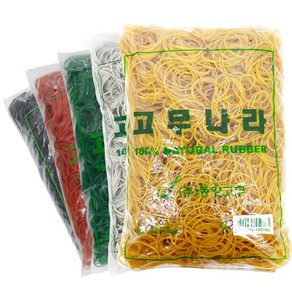 고무나라 고무밴드 1kg 노란 고무줄, 1kg 70x1.5mm(흰색)