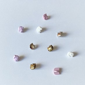 5.5mm 헬로키티미니단추 10개 육일돌 파올라레이나 인형옷 부자재, 5.퍼플