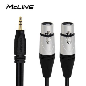 맥라인 MC-HA47 ST3.5-2 XLR 캐논 암 30Cm 음향 오디오 앰프 믹서 연결선 스피커 AUX 케이블, 1개