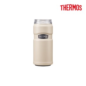 THERMOS 써모스 ROD-005K 트래블킹 2way 보냉보온 맥주캔 텀블러 캔홀더 맥주쿨러 500ml, 아이보리블랙(IB)