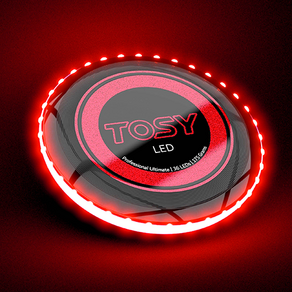 Tosy 36 LED 얼티메이트 플라잉 듀오 디스크 & 부메랑 led원반 원반던지기 플라잉디스크 캠핑놀거리 얼티밋디스크, 36LED 플라잉 디스크 단품, 레드, 1개