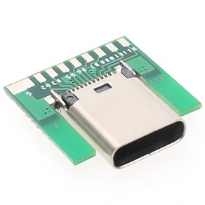 DIY용 USB 3.1 타입C 19핀 PCB 젠더보드(암잭/Female), 1개