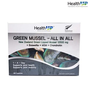 HealthUp 헬스업 그린 머슬 12500mg 보스웰리아 MSM 콘드로이친 180캡슐, 180정, 1개